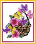 Butterflies in a Basket Card